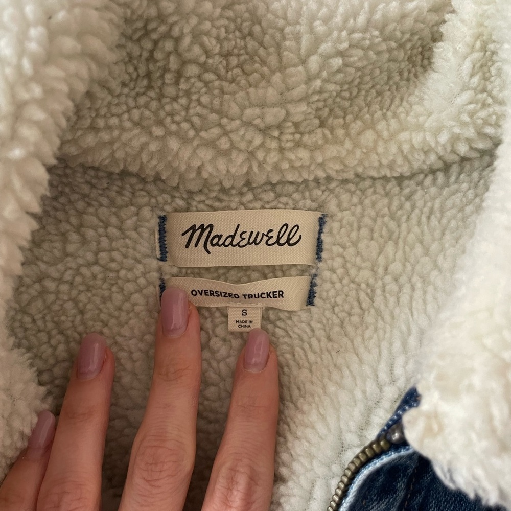 Madewell Jean Jacket with Sherpa collar - Picture 2 of 4